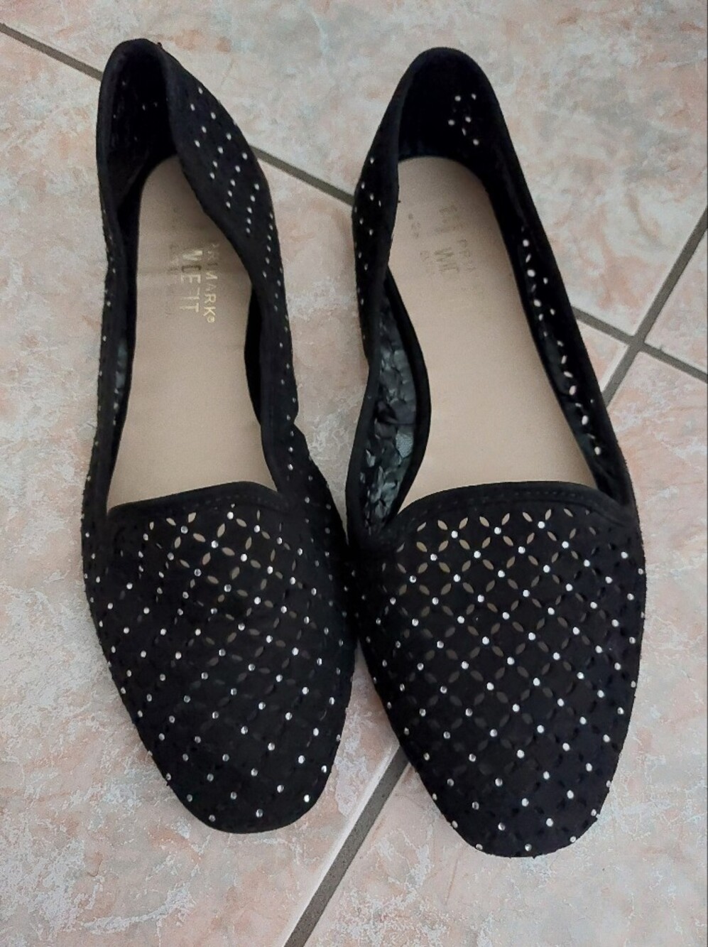 Primark Women's Black Laser-Cut Slip-On Flats